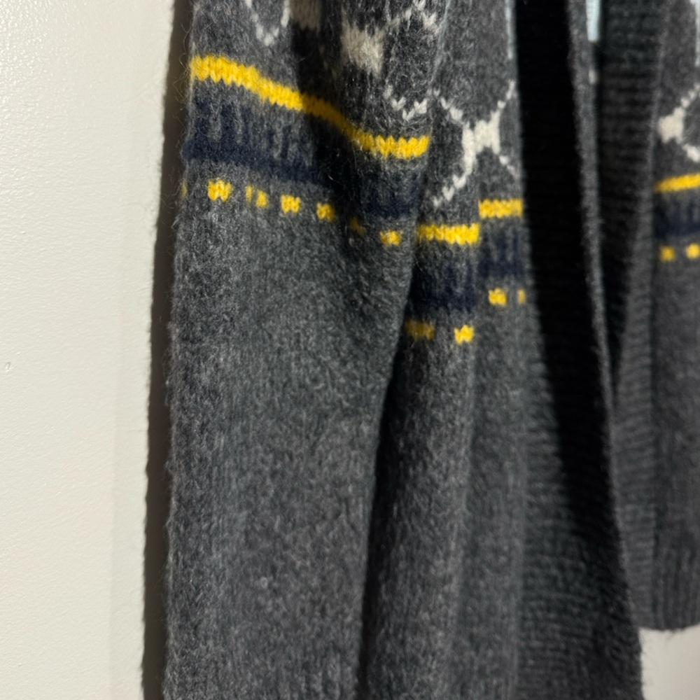 Gap Women’s Wool Blend Cardigan Size L Knit Maternity Fair Isle Shawl Collar - Picture 5 of 10